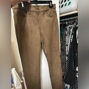 Psuede brown pants from banana republic (high rise skinny)